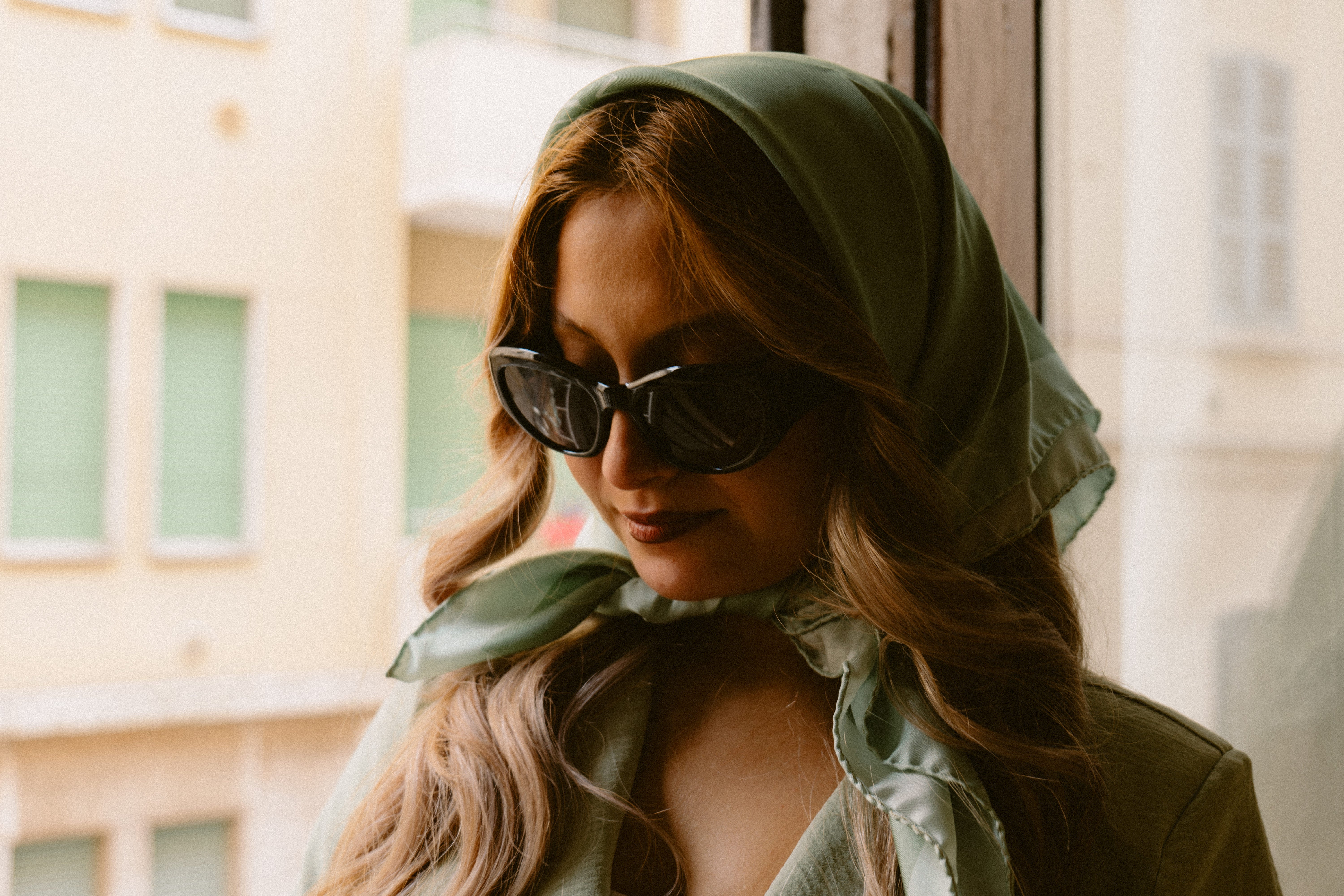 Silk Minimalista Scarf | Green | 70 CM