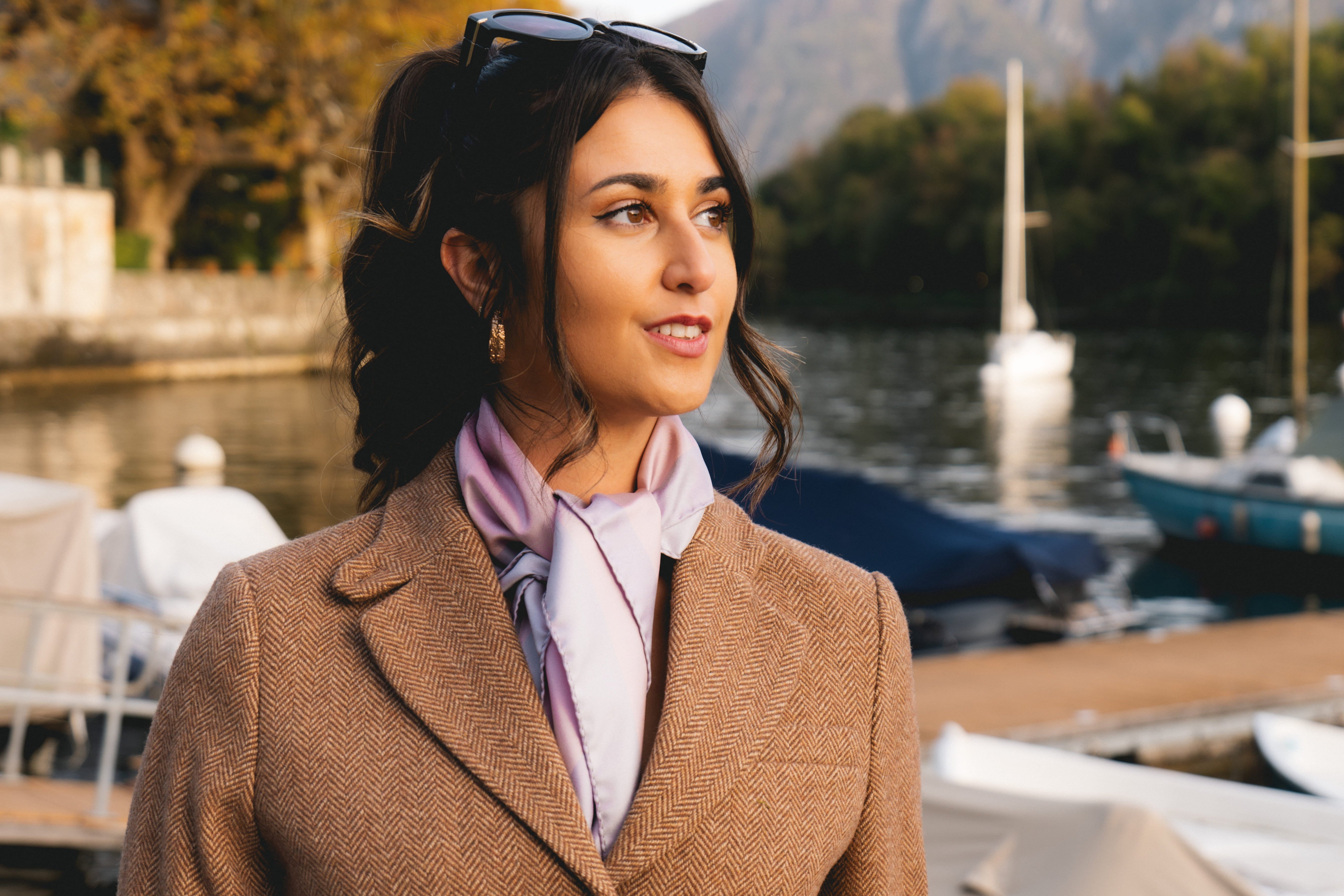 Silk Minimalista Scarf | Pink | 70 CM