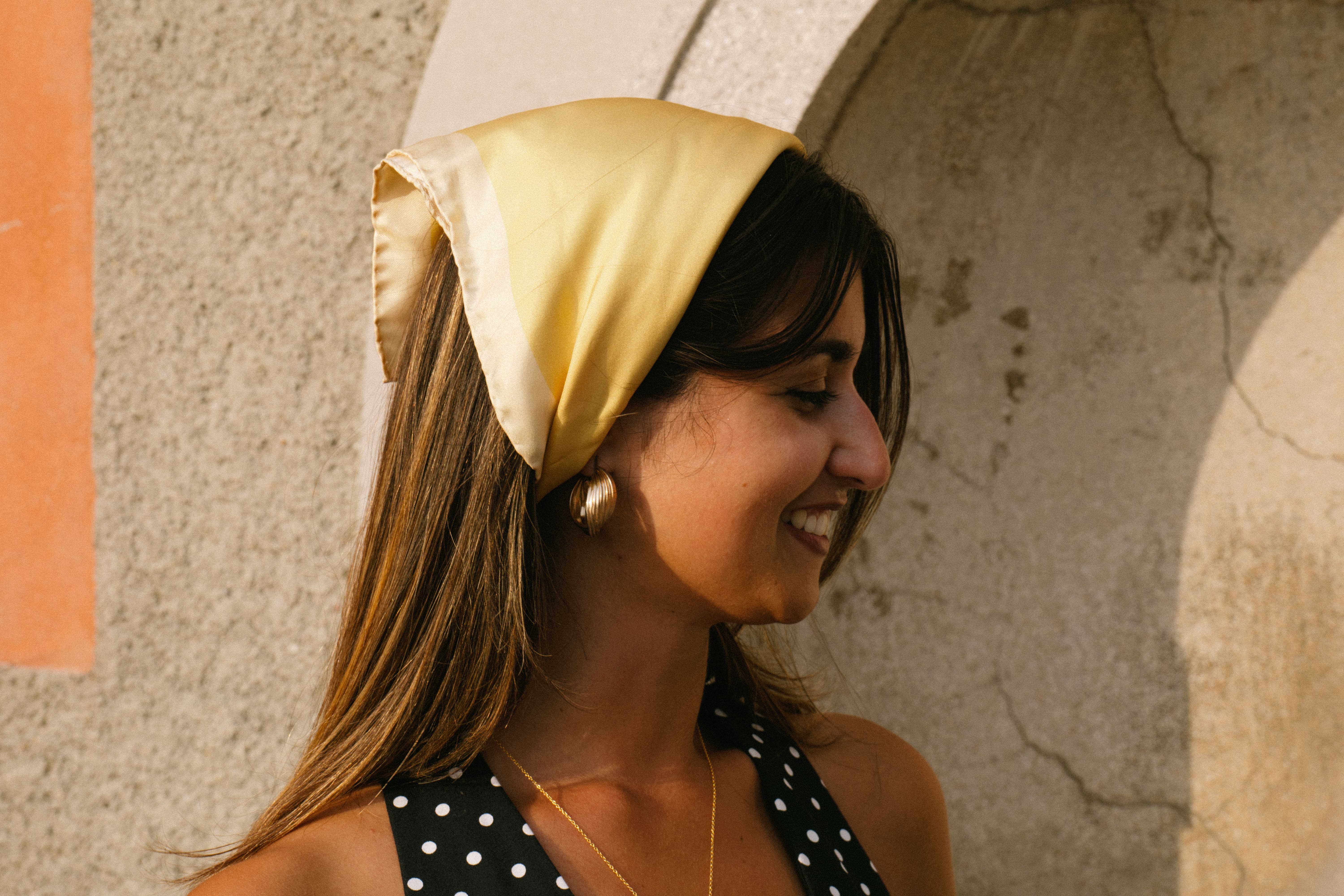 Silk Minimalista Scarf | Golden Yellow | 70 CM